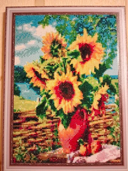 фото, Картина ручної роботи алмазна мозаїка