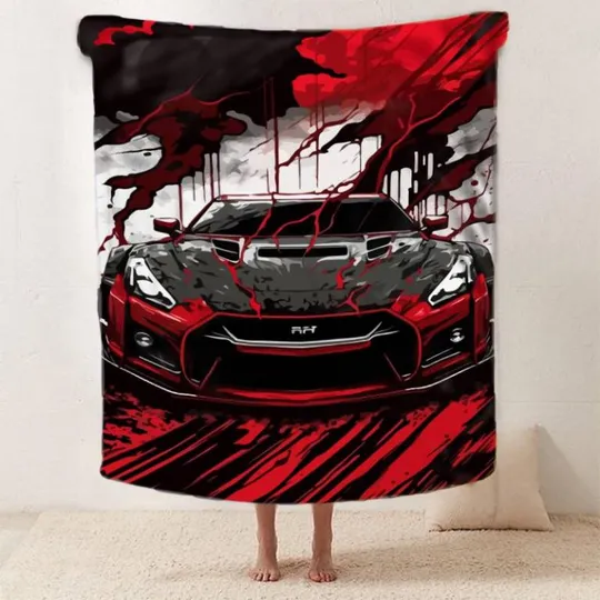 Купити Плед 3D Nissan GTR скорость и адреналин 2566_A 12023 160х200 см