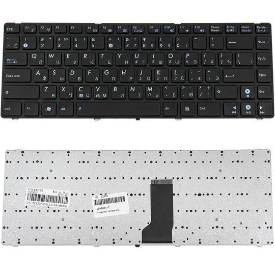 Клавіатура для ноутбука ASUS (A42, K42, K43, N82, X42, U31, U35, U36, UL30, U41, U45, UL41, UL80 ), rus, black, black frame Ціна