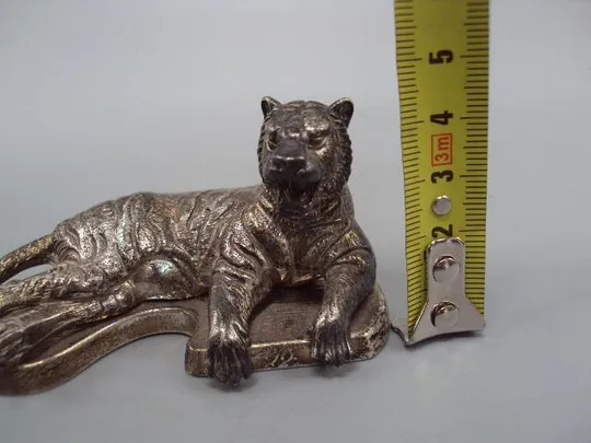 Фигура статуэтка тигр серебро 925 проба Киевский ювелирный завод вес 175,96 г высота 4,5 см №13214 Інтернет-аукціон