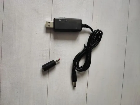 Кабель перетворювач usb-dc 5.5x2.1mm для роутера на 9 или 12v з перемикачем Продаж