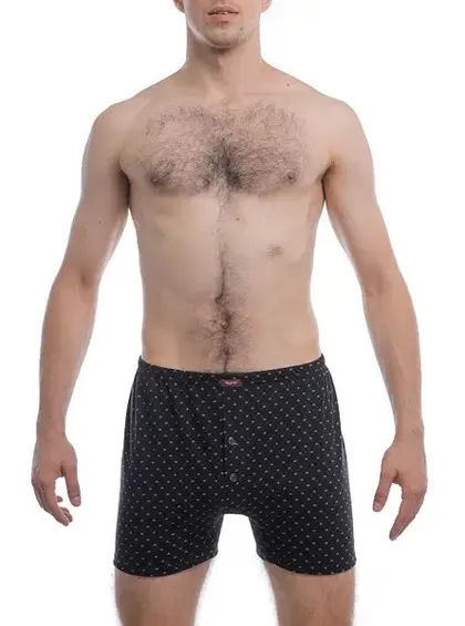 фото, Чоловічі боксери сімейні із 100% бавовни Bono облягаючі МО 000354 принт корони чорні 50