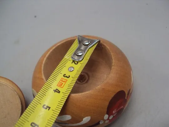 Шкатулка дерево роспись узор растения цветы высота с крышкой 6 см №57 Продаж