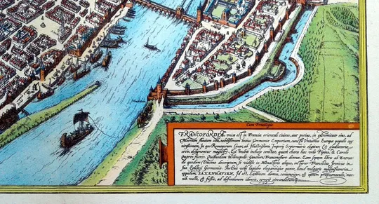 План карта Франкфурта-на-Майні 1570 р. копія 1938 р. Лейпциг Fv8.9 Продаж