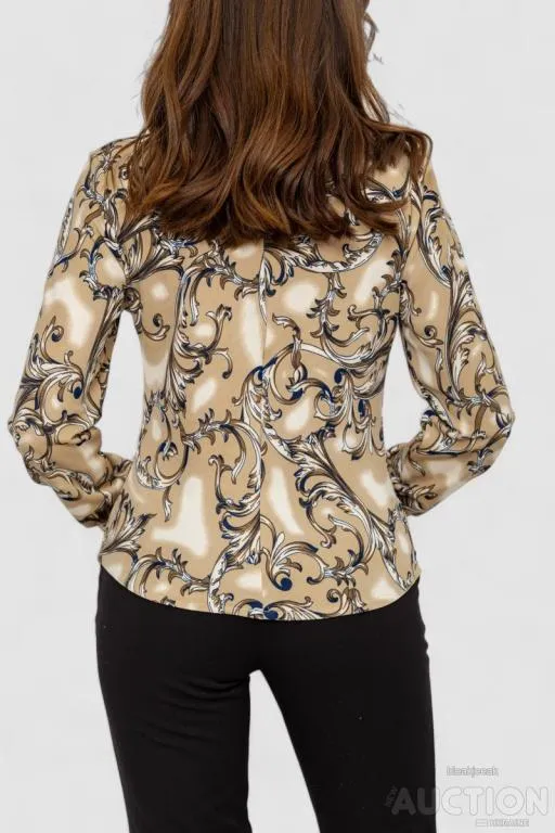 Блуза шифоновая, цвет темно-бежевый, 186R198 Продаж