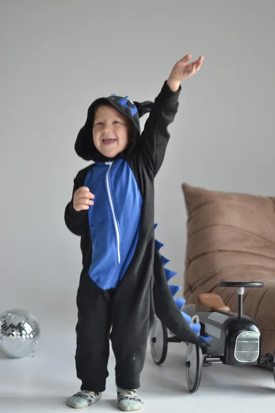 Кігурумі дитяча костюм піжама Дракончик чорний (розміри 110-128) 116 Ціна