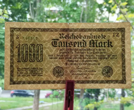 1000 марок 1922 року, Німеччина З аукціону