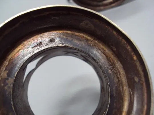 Подстаканники пара мнц Киев подстаканник высота 7,6 см, диаметр 6,9 см лот 2 шт №11768 Інтернет-аукціон