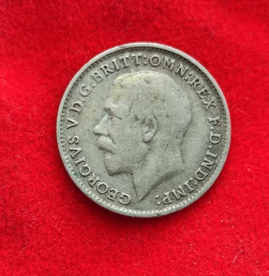 Купити Монета 3 пенса 1921 года оригинал серебро Великобритания  король Георг Пятый rn254