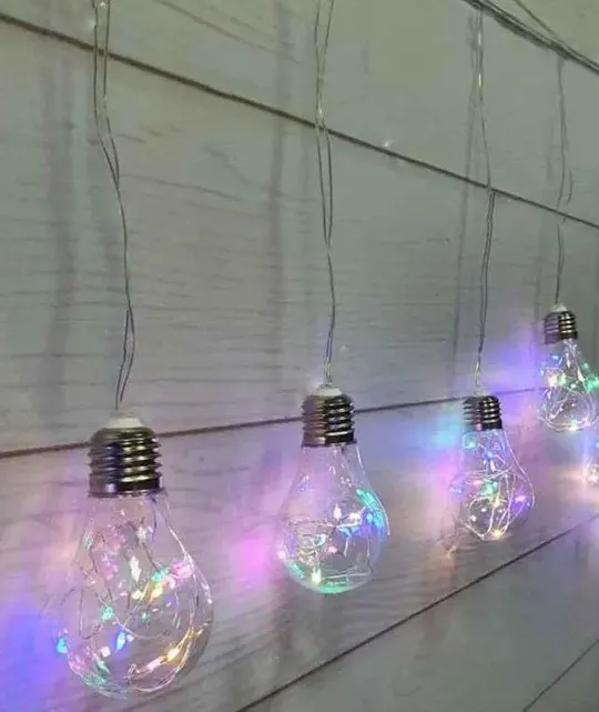 Купити Гирлянда штора "Роса в лампе" от USB, 3x0,6м, 10 ламп, 60мм, 8 режимов, IP44, Мультиколор