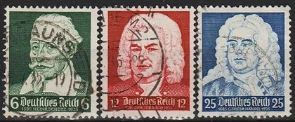 фото, 1935 - Рейх - Композитори Mi.573-75 _3.0 €