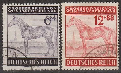 фото, 1943 - Рейх - Турнір у Відні Mi.857-58_ гаш _3,20 €