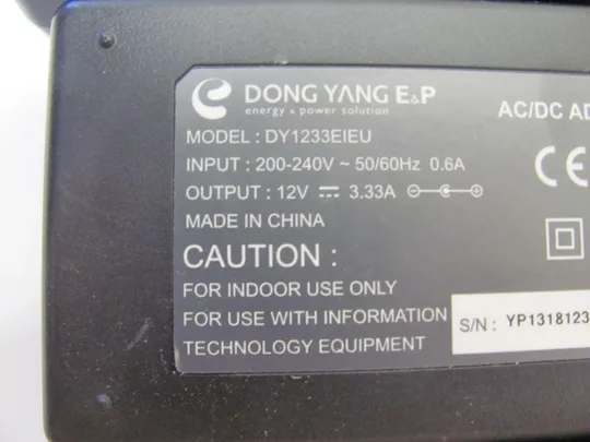 0616 адаптер живлення  DONG YANG DY1233EIEU 12V 3.33A 3 шт НІМЕЧЧИНА Інтернет-аукціон