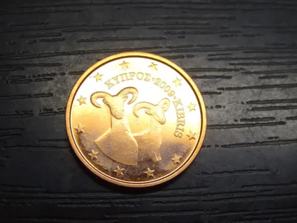 фото, 2 євроценти 2009 Кіпр UNC нечаста