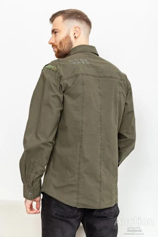 Рубашка мужская, цвет хаки, 131R141123 Продаж