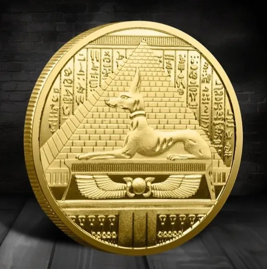 Сувенірна монета: Давньоєгипетський бог "Анубіс". З аукціону
