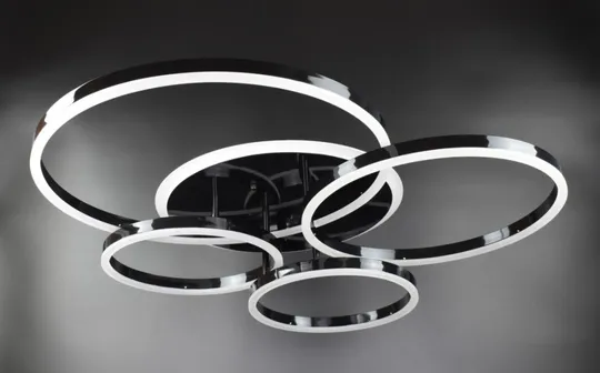 Люстра потолочная LED с пультом A55021/4-RGB-bk Черный 12х69х79 см. Ціна