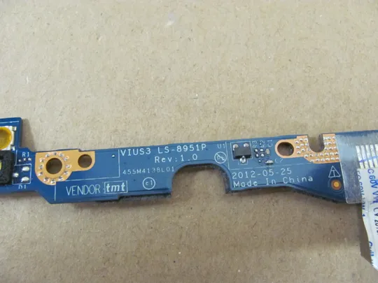 429-34 плата кнопки вкл VIUS3 LS-8951P для Lenovo IdeaPad  S400U  S400, S405, S410 оригінал З аукціону