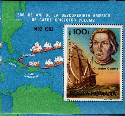фото, Румыния Флот Колумб Открытие Америки 1992