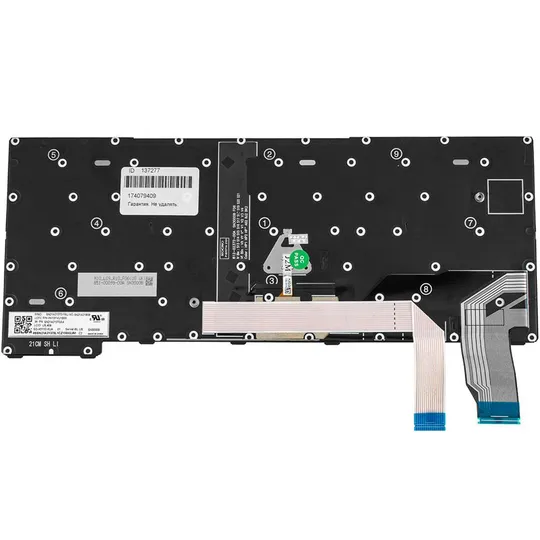 Клавіатура для ноутбука Lenovo (ThinkPad: X13 Gen 3) rus, black, підсвічування клавіш Ціна