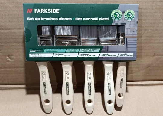 Малярні пензлі Parkside набір 5 шт для дисперсійних фарб, лаків і глазурі З аукціону