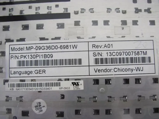 №159-7 клавіатура робоча 9Z.N3M82.F0G PK130PI1B09 для Aspire E1-521 E1-531 E1-571 оригінал Інтернет-аукціон