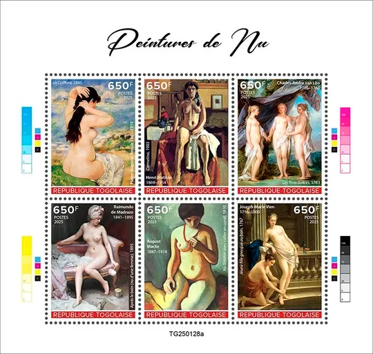 Тог-Обнажённая Живопись-  -2025.Чистый  красивый полный комплект.MNH. З аукціону