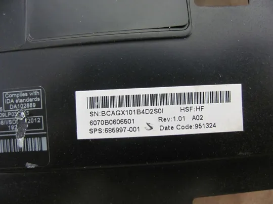 номер0109-1 Кришка дно піддон корпуса 6070B0606501 685997-001 для HP ELITEBOOK 8470P 8460P Оригінал Характеристики