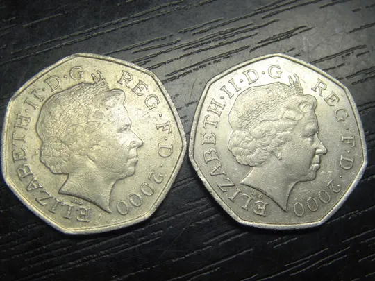 Купити 50 пенсів 2000 Британія (два різновиди)