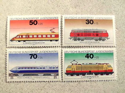 фото, Серія поштових марок Німеччина ФРН " ЖД Транспорт " 1975 рік **
