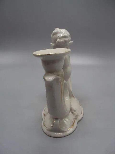 Купити Подсвечник на две свечи фарфор Германия WKCG путти мальчик ребенок WKC Weiss Kuhner 15,9х17,6см №999