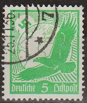 фото, 1934 - Рейх - Авіапошта - Орел 5 Mi.529 _1,20 €