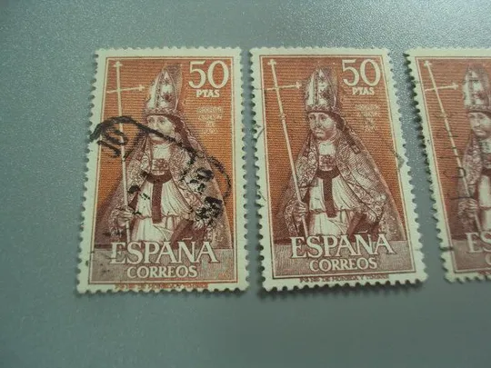 марки Испания 1970 личности архиепископ религия Родриго Хименес де Рада лот 3 шт гаш №3616 З аукціону