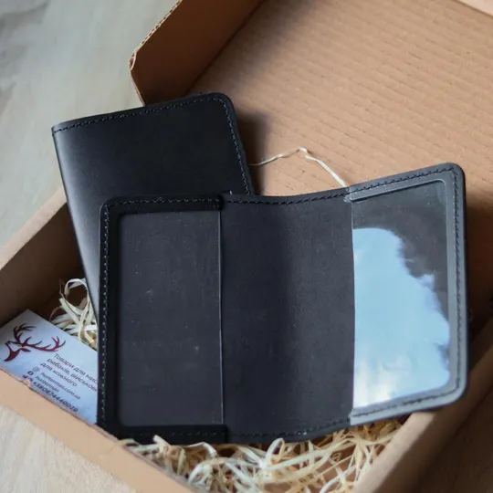 Купити Подарунковий набір "Паспорт Home + військовий квиток", чорний.