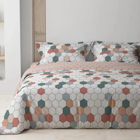 Постельное белье семейное ТЕП Happy Sleep Красочные соты 2-03797-28994 150х215х2 см Ціна