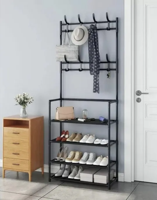 Купити Универсальная вешалка для одежды New simple floor clothes rack size 60X29.5X151 см Черная