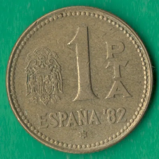1 песета 1980 (1982) року Іспанія Espana'82 [МВ] Ціна
