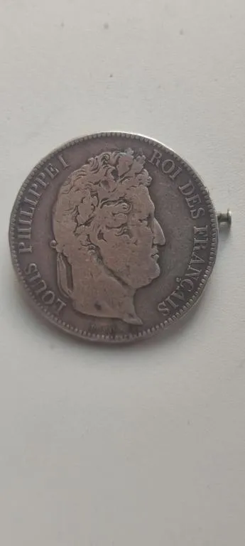 1843 год брошь монета роялиста сторонника Луи Филиппа,серебро, ручная ювелирная работа, kl957 Ціна