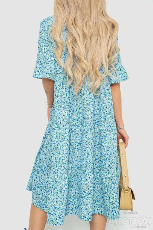 Сукня с цветочным принтом, цвет голубой, 102R5251 З аукціону