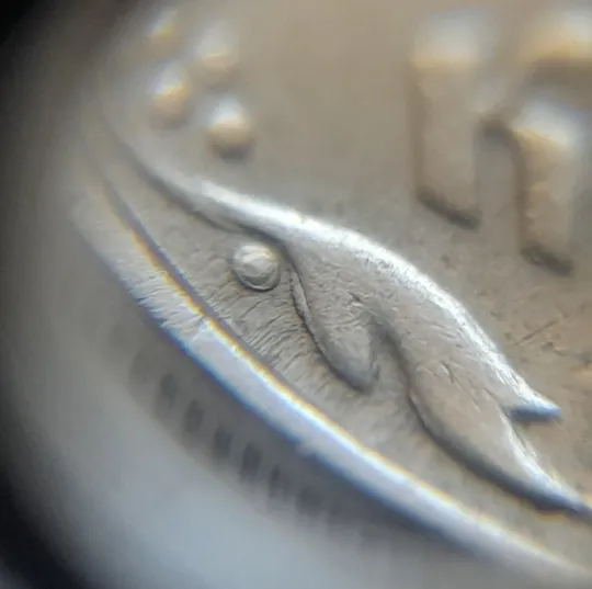 Купити (7040) 10 копійок 2005 зминання елементів зображення на реверсі (10 копеек 2005 брак)