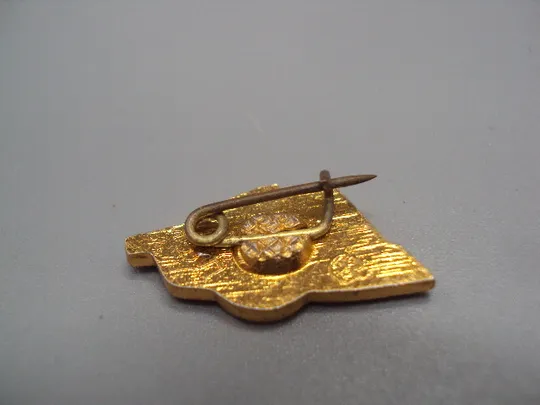 Знак ленин портрет профиль на красном флаге ссср лавровый лист флаг лавр №17376 З аукціону