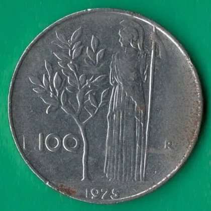 фото, 100 лір 1975 року Італія [М]
