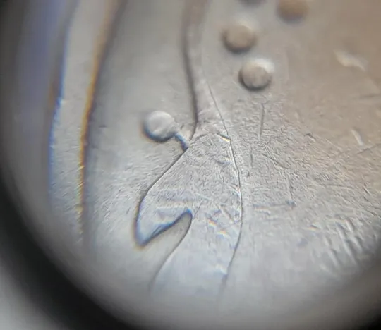 (4390) 50 копійок 1992 1АВс викрошка на вінку між 6 та 7 гр. + широкий кант аверса (50 копійок 1992) Продаж