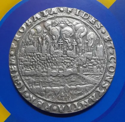 фото, Талер 1629 р. "Торунь в облозі".  Копія.