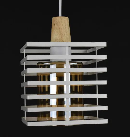 Люстра подвесная LOFT на 1 лампочку 27788 Белый 30-100х16х16 см. З аукціону