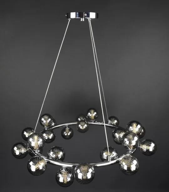 Люстра подвесная на 25 лампочек 27785 Хром 40-170х72х72 см. Ціна