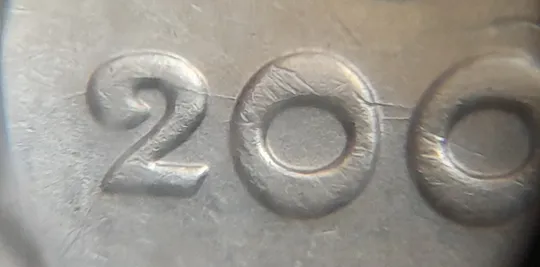 (6659) 50 копійок 2009 викрошка + розколи у році карбування на аверсі (50 копеек 2009 брак) Де купити