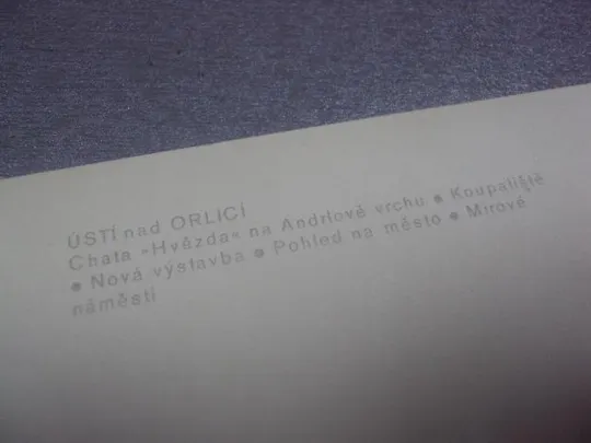 открытка усти-над-орлици Okres Ústí nad Orlicí чехия №912 Продаж