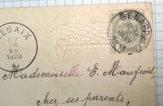 Поштова картка З Новим роком 1911 рік Бельгія Ja07 Продаж