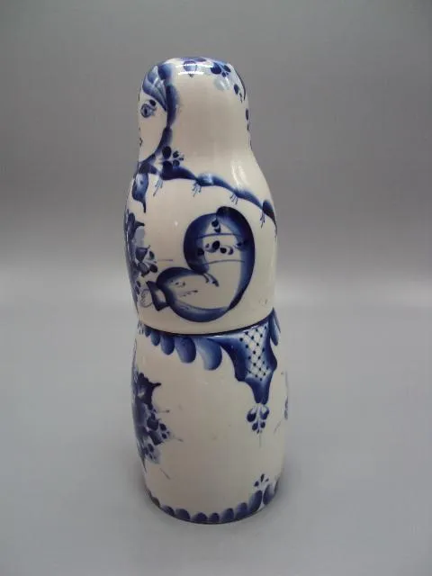 Штоф авторский фарфор Гжель матрешка автор Кулинков А. высота 25 см №13697 З аукціону